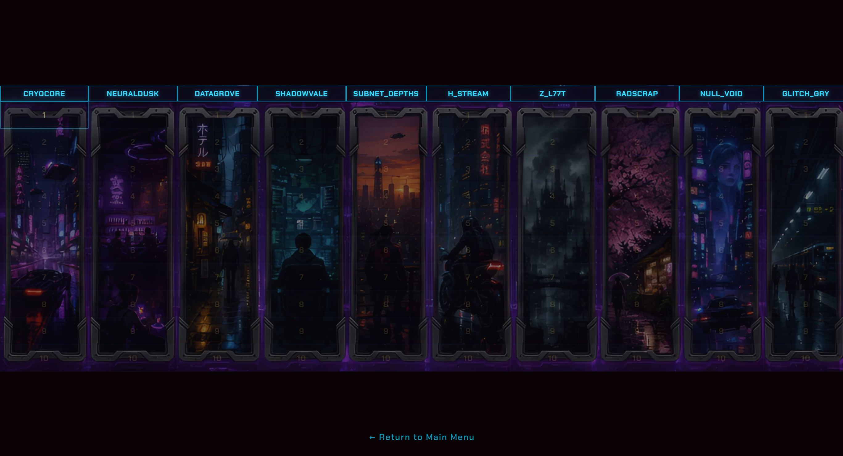 Bootstrap Ghosts level select